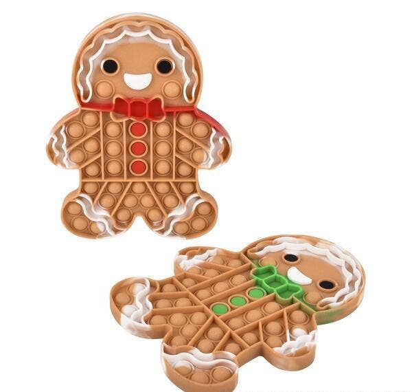 GINGERBREAD MAN JUMBO GLITTER BUBBLE POPPER 9