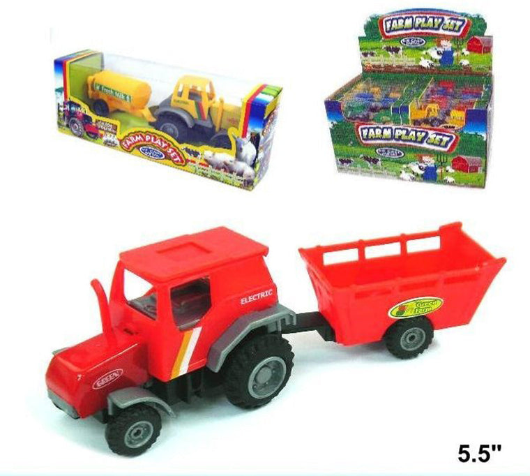 Buy DIECAST METAL FARM TRACTOR WITH TRAILER  Bulk Price