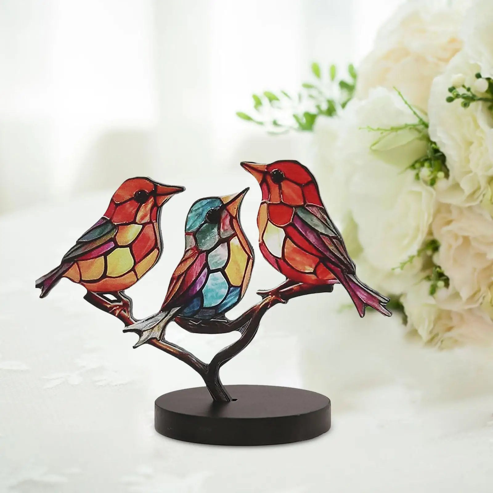 Birds on Branch Decorative Figurine - Office/Entrance